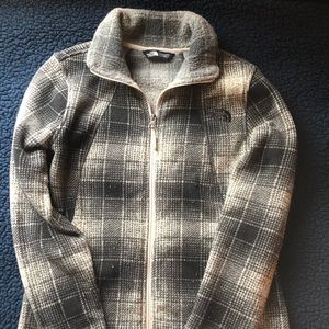 North Face size sm plaid zip up jacket.